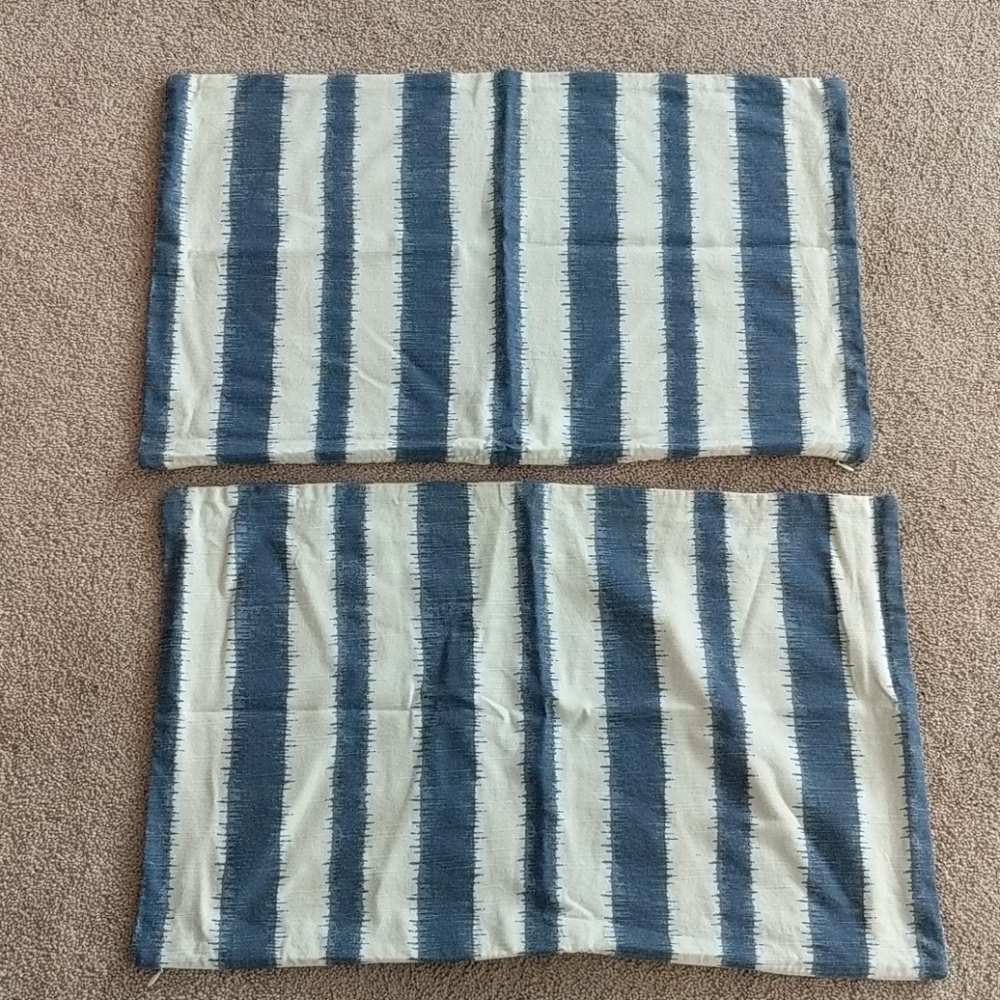 Set of 2 Pottery Barn Lumbar Pillow Covers